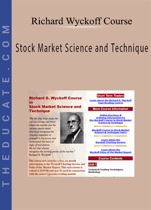 Richard Wyckoff Course - Stock Market Science and Technique