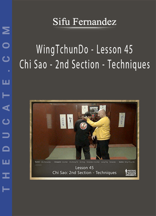 Sifu Fernandez - WingTchunDo - Lesson 45 - Chi Sao - 2nd Section - Techniques