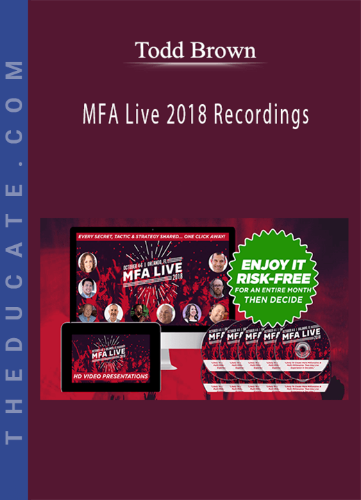 Todd Brown - MFA Live 2018 Recordings