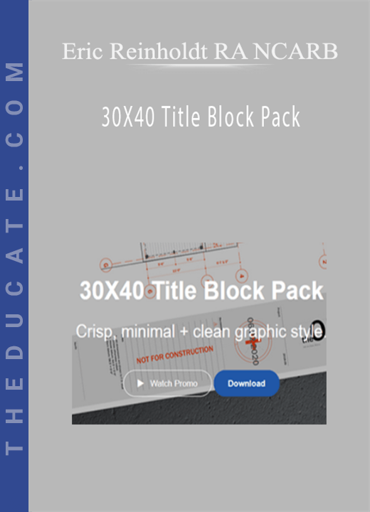 Eric Reinholdt RA NCARB - 30X40 Title Block Pack