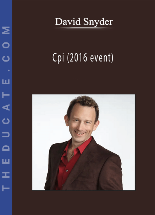 David Snyder - Cpi (2016 event)